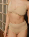 V Bra Nude Bawełna Organiczna
