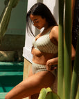 V BRALETTE Z BAWEŁNY ORGANICZNEJ MATCHA