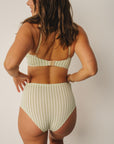 FIGI HIGH WAIST Z BAWEŁNY ORGANICZNEJ MATCHA