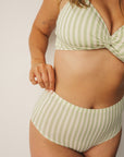 FIGI HIGH WAIST Z BAWEŁNY ORGANICZNEJ MATCHA