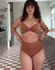 Figi Caramel High Waist Bawełna Organiczna